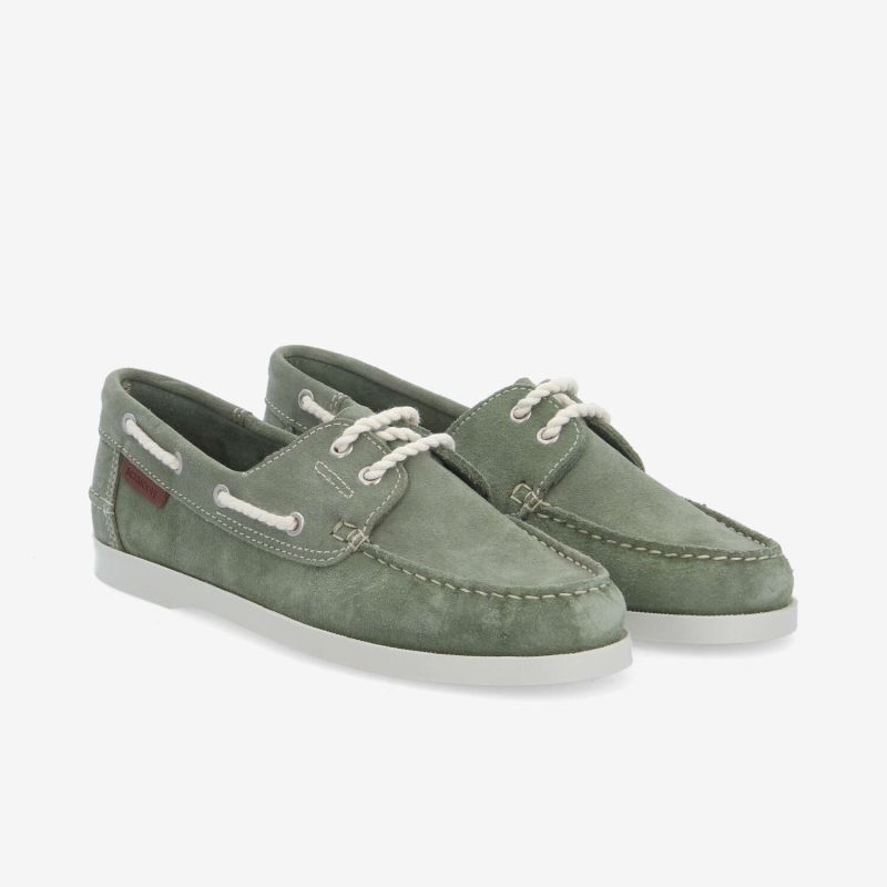 SHORE BOAT M - SUEDE - GREEN